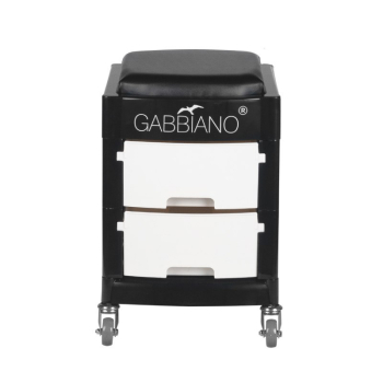 POMOCNIK - TABORET DO PEDICURE 16-1 BLACK/WHITE